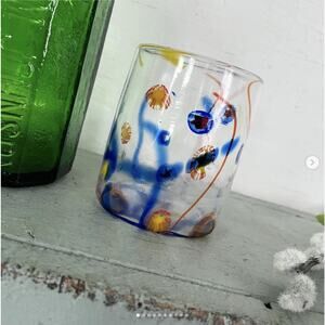 Vintage Signed Millefiori Art Glass Tumbler Ursa Major Hand Made in France